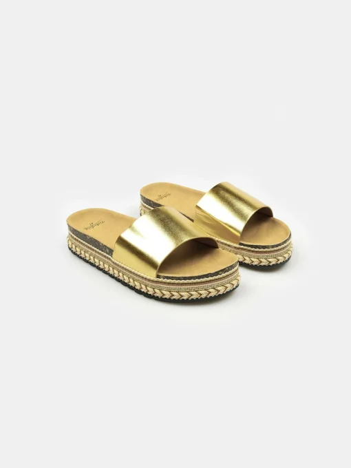 GATE Metaliczne klapki| Buty