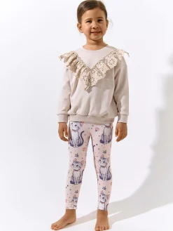 GATE Miękkie legginsy z nadrukiem|Dzieci Dziewczynki·Spodnie I Legginsy