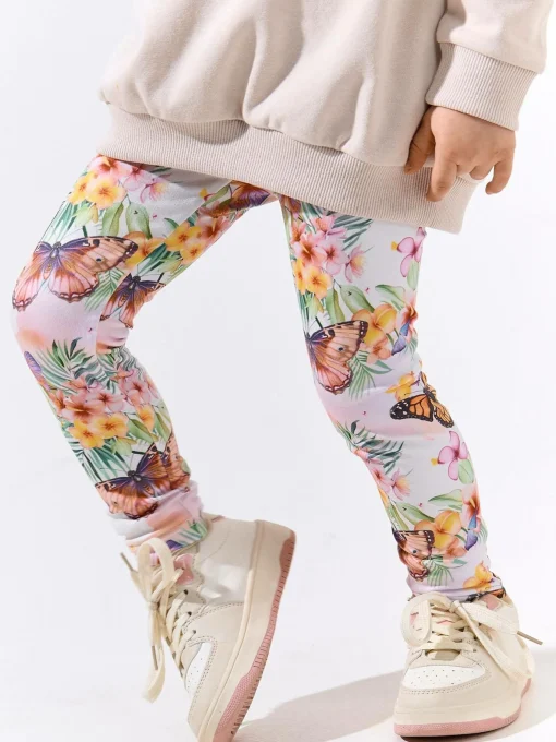 GATE Miękkie legginsy z nadrukiem|Dzieci Dziewczynki·Spodnie I Legginsy