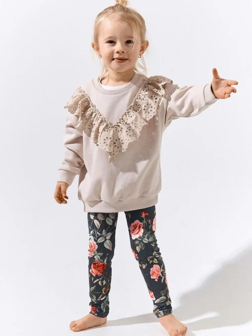 GATE Miękkie legginsy z nadrukiem|Dzieci Dziewczynki·Spodnie I Legginsy