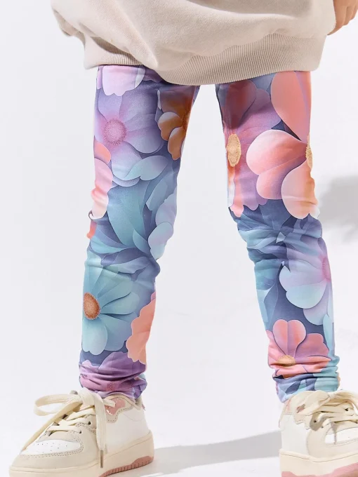 GATE Miękkie legginsy z nadrukiem|Dzieci Dziewczynki·Spodnie I Legginsy