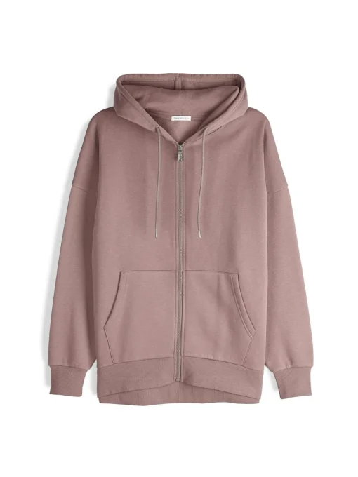 GATE Oversize'owa bluza zapinana na zamek i z kapturem| Swetry I Bluzy·Bluzy