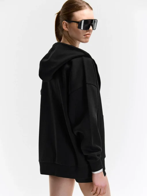GATE Oversize'owa bluza zapinana na zamek i z kapturem| Swetry I Bluzy·Bluzy