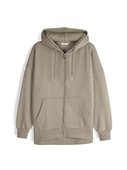 GATE Oversize'owa bluza zapinana na zamek i z kapturem| Swetry I Bluzy·Bluzy