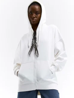 GATE Oversize'owa bluza zapinana na zamek i z kapturem| Swetry I Bluzy·Bluzy