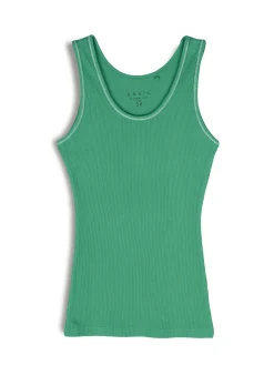 GATE Podstawowy prążkowany podkoszulek z ozdobną nicią| Koszulki I Topy·Podkoszulki ☀️