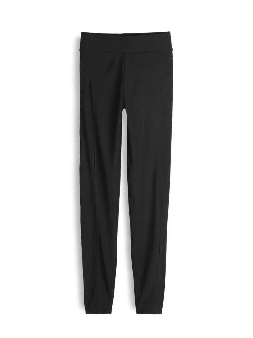 GATE Prążkowane legginsy z asymetrycznymi przeszyciami| Spodnie·Legginsy