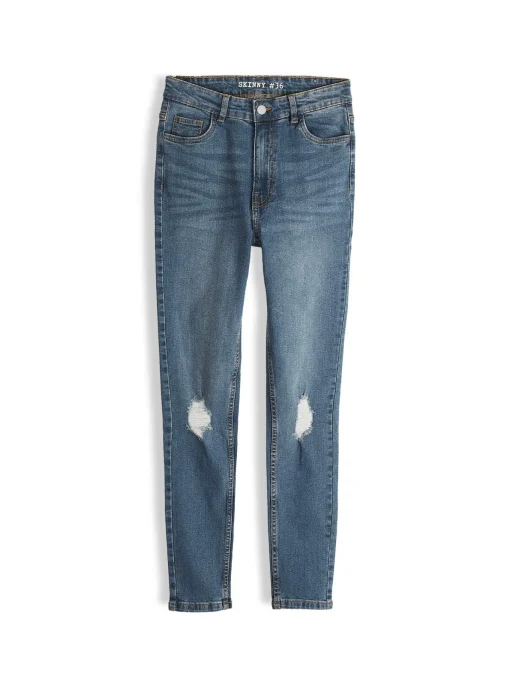 GATE Spodnie skinny z dziurami| Spodnie·Jeansy