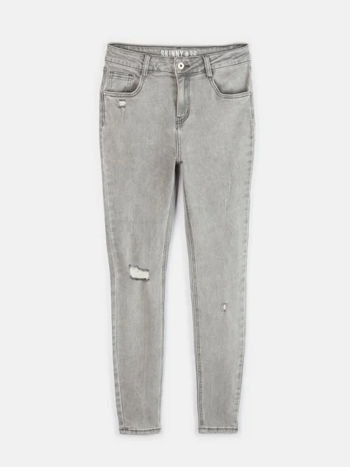 GATE Spodnie skinny z dziurami| Spodnie·Jeansy