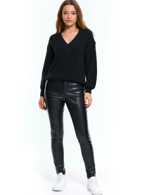 GATE Spodnie skinny z imitacji skóry| Spodnie·Spodnie