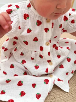 GATE Sukienka z bawełnianego muślinu|Dzieci Baby