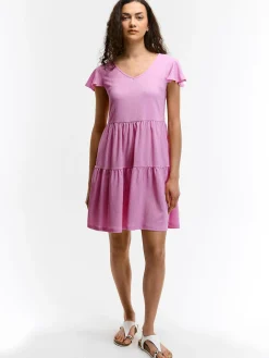 GATE Sukienka z marszczonymi rękawami| Kategorie·Sukienki