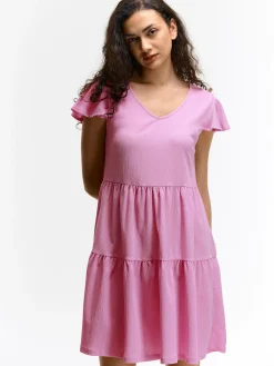 GATE Sukienka z marszczonymi rękawami| Kategorie·Sukienki