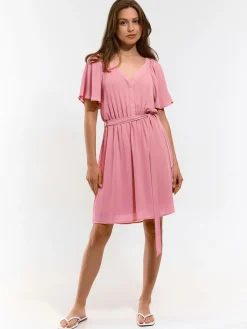 GATE Sukienka z marszczonymi rękawami| Kategorie·Sukienki