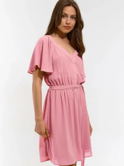 GATE Sukienka z marszczonymi rękawami| Kategorie·Sukienki