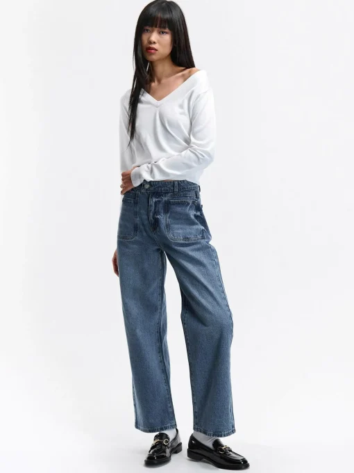GATE Sweter z dekoltem w serek| Swetry I Bluzy·Swetry