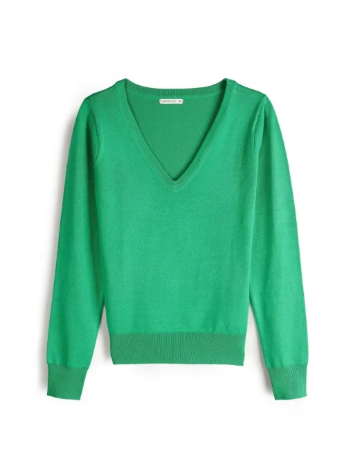 GATE Sweter z dekoltem w serek| Swetry I Bluzy·Swetry