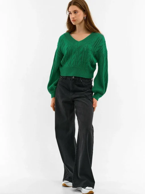 GATE Sweter z dekoltem w serek| Swetry I Bluzy·Swetry