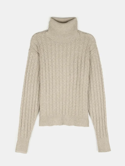 GATE Sweter z golfem w warkocze| Koszulki I Topy·Golfy|Swetry I Bluzy·Swetry