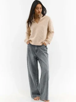 GATE Sweter z kołnierzykiem polo| Swetry I Bluzy·Swetry