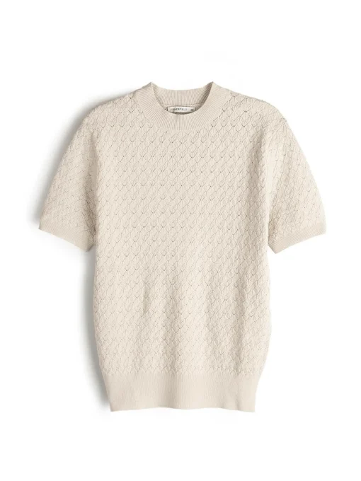 GATE Sweter z krótkim rękawem| Koszulki I Topy·Topy|Swetry I Bluzy·Swetry