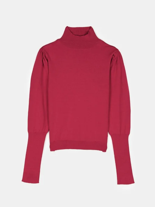 GATE Sweter z marszczonymi rękawami| Koszulki I Topy·Golfy|Swetry I Bluzy·Swetry