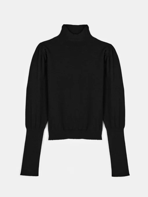 GATE Sweter z marszczonymi rękawami| Koszulki I Topy·Golfy|Swetry I Bluzy·Swetry