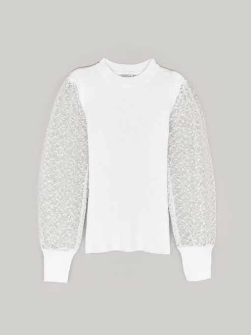 GATE Sweter z ozdobnymi rękawami| Swetry I Bluzy·Swetry