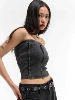 GATE Top bez rękawów z efektem sprania| Koszulki I Topy·Topy|Koszulki I Topy·Crop Top ☀️