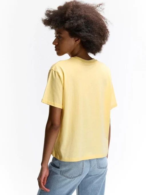 GATE T-shirt o luźnym kroju, wykonany z bawełny| Koszulki I Topy·Koszulki