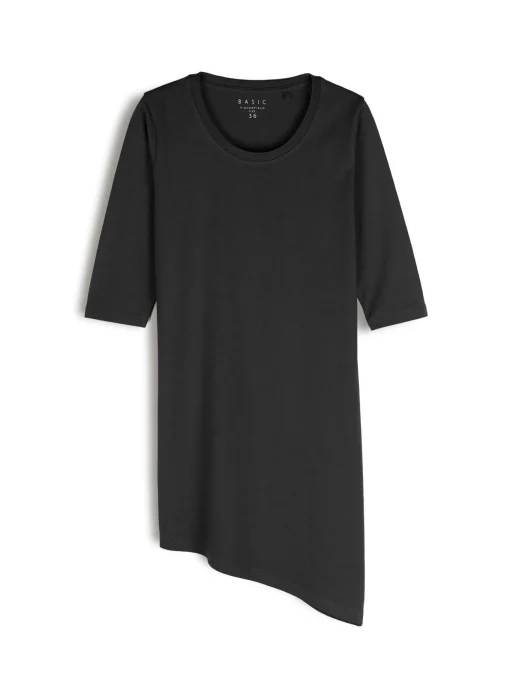 GATE T-shirt z asymetrycznym dołem| Koszulki I Topy·Koszulki