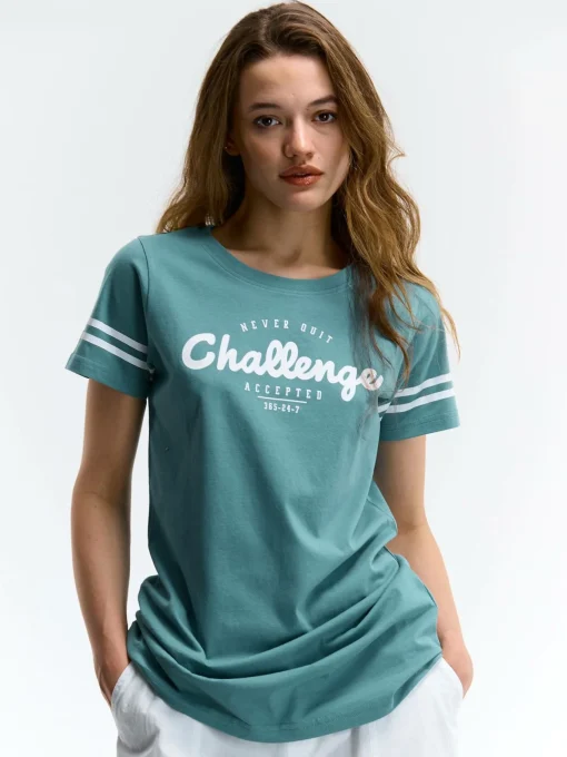GATE T-shirt z bawełnianej dzianiny| Koszulki I Topy·Koszulki Z Nadrukiem|Koszulki I Topy·Koszulki