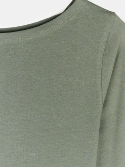 GATE T-shirt z dekoltem w łódkę| Koszulki I Topy·Koszulki