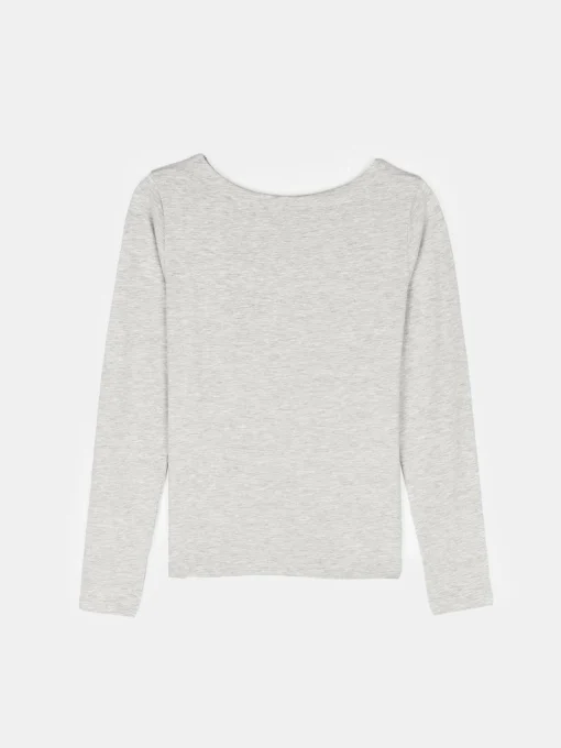 GATE T-shirt z dekoltem w łódkę| Koszulki I Topy·Koszulki