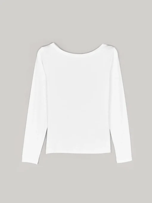 GATE T-shirt z dekoltem w łódkę| Koszulki I Topy·Koszulki