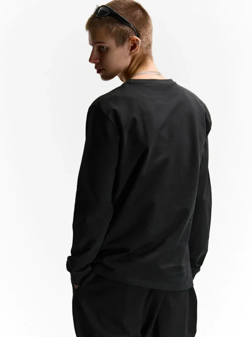 GATE T-shirt z grubej bawełny| Koszulki·Koszulki Z Długim Rękawem|Koszulki·Basic Koszulki I Podkoszulki