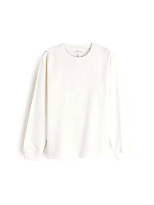 GATE T-shirt z grubej bawełny| Koszulki·Koszulki Z Długim Rękawem|Koszulki·Basic Koszulki I Podkoszulki