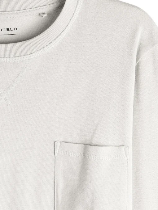 GATE T-shirt z grubej bawełny z kieszenią| Koszulki·Koszulki Z Długim Rękawem|Koszulki·Basic Koszulki I Podkoszulki