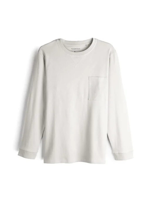GATE T-shirt z grubej bawełny z kieszenią| Koszulki·Koszulki Z Długim Rękawem|Koszulki·Basic Koszulki I Podkoszulki