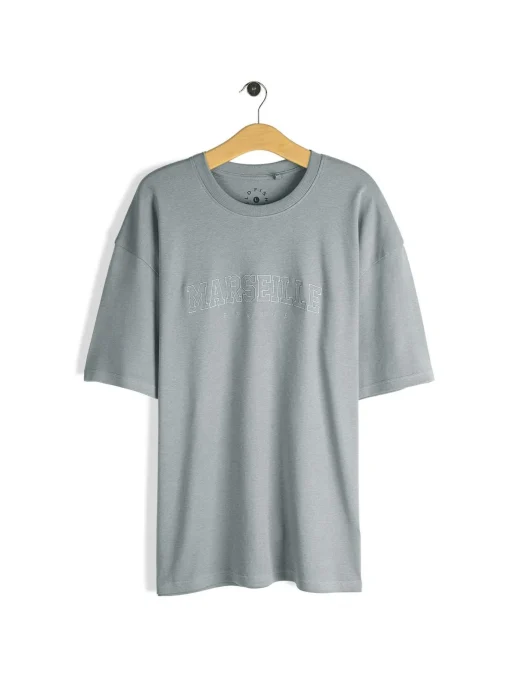 GATE T-shirt z grubej bawełny z haftem| Koszulki·Koszulki ☀️|Koszulki·Koszulki Z Nadrukiem