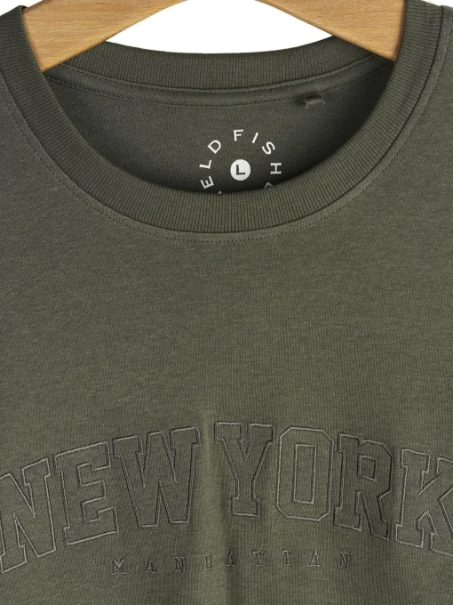 GATE T-shirt z grubej bawełny z haftem| Koszulki·Koszulki ☀️|Koszulki·Koszulki Z Nadrukiem
