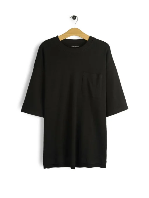 GATE T-shirt z grubej bawełny z kieszenią| Koszulki·Koszulki ☀️|Koszulki·Basic Koszulki I Podkoszulki