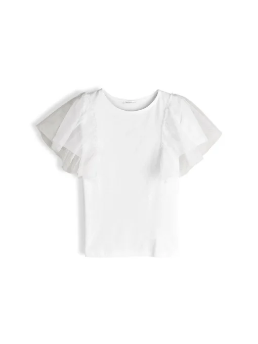 GATE T-shirt z siateczkowymi rękawami| Koszulki I Topy·Topy|Koszulki I Topy·Koszulki