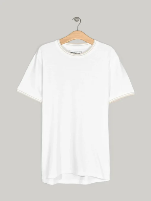 GATE T-shirt ze szczegółowym obszyciem| Koszulki·Koszulki ☀️|Koszulki·Basic Koszulki I Podkoszulki