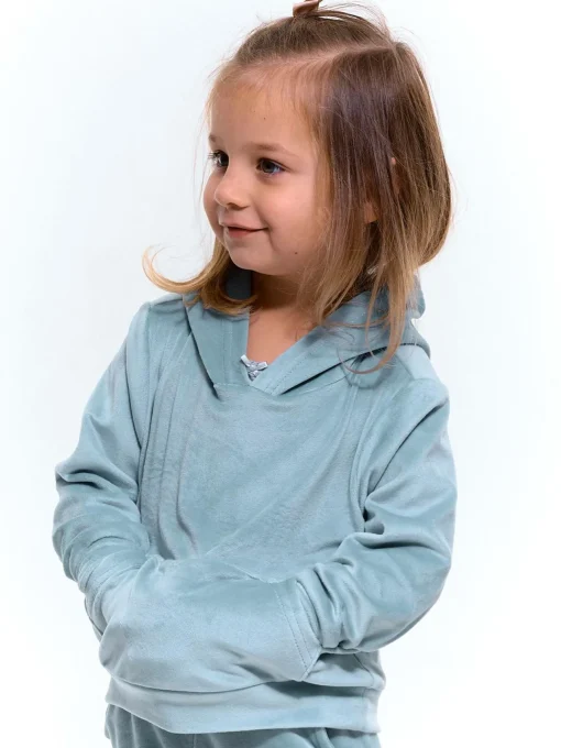 GATE Welurowa bluza z kapturem|Dzieci Dziewczynki·Bluzki