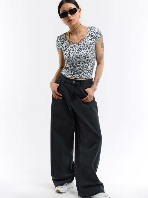 GATE Wzorzysty top| Koszulki I Topy·Topy|Koszulki I Topy·Crop Top ☀️
